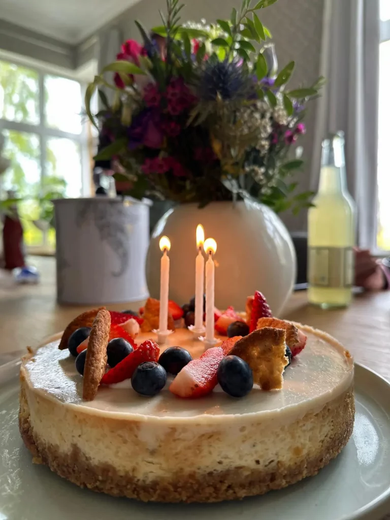veganer Cheesecake Geburtstag